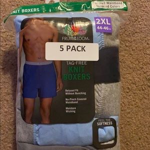 5 pack Fruit of the Loom knit boxers